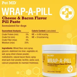 Clearance Pet MD Wrap-A-Pill Cheese & Bacon Flavor Pill Paste for Dogs