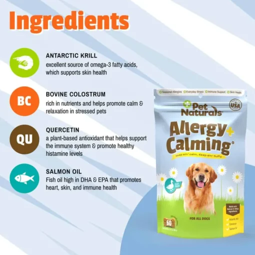 Fashion Pet Naturals Allergy + Calming Soft Chew Supplement for Dogs