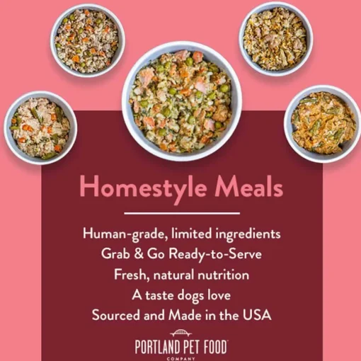 Outlet Portland Pet Food Company Homestyle Dog Meals - Wally's Salmon N' Rice