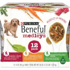 Online Purina Beneful Medleys Tuscan, Romana & Mediterranean Style Variety Pack Wet Dog Food