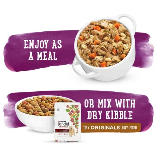 New Purina Beneful Prepared Meals Simmered Beef Entree Wet Dog Food