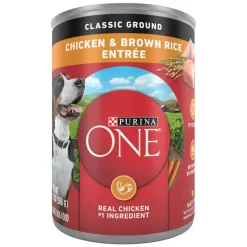 Outlet Purina ONE Classic Ground Chicken and Brown Rice Entree Wet Dog Food