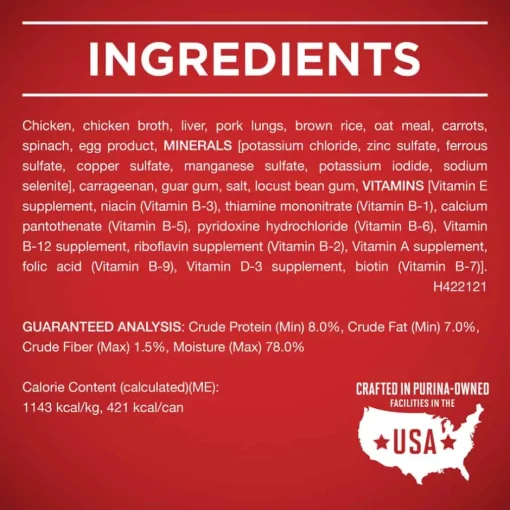 Outlet Purina ONE Classic Ground Chicken and Brown Rice Entree Wet Dog Food