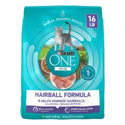 Best Purina ONE +Plus Hairball Formula Chicken Dry Cat Food