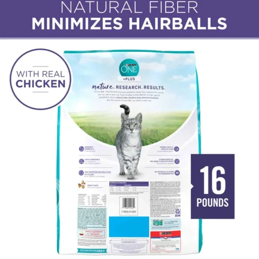 Best Purina ONE +Plus Hairball Formula Chicken Dry Cat Food