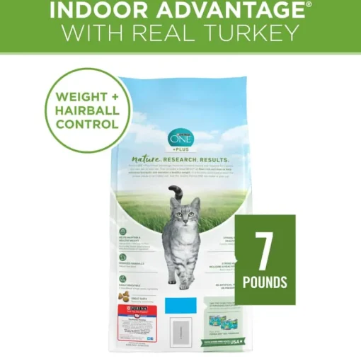 Hot Purina ONE +Plus Indoor Advantage & Weight Control Turkey Flavored Indoor Dry Cat Food