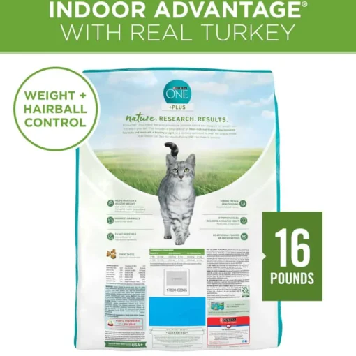Hot Purina ONE +Plus Indoor Advantage & Weight Control Turkey Flavored Indoor Dry Cat Food