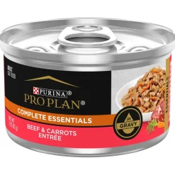 New Purina Pro Plan Adult Complete Essentials Beef & Carrots in Gravy Entree Wet Cat Food