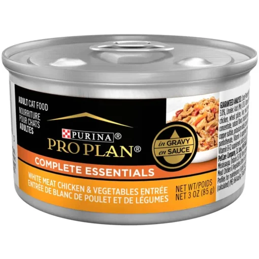 Online Purina Pro Plan Adult Complete Essentials White Meat Chicken & Vegetables Entree in Gravy Wet Cat Food