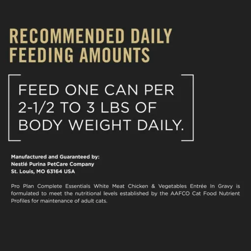 Online Purina Pro Plan Adult Complete Essentials White Meat Chicken & Vegetables Entree in Gravy Wet Cat Food