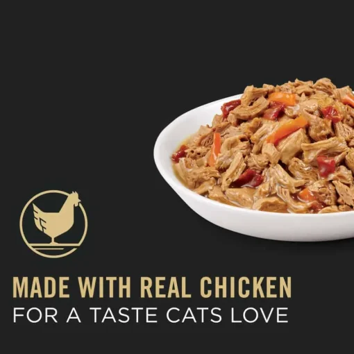 Online Purina Pro Plan Adult Complete Essentials White Meat Chicken & Vegetables Entree in Gravy Wet Cat Food