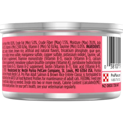 Online Purina Pro Plan Adult Complete Essentials Salmon & Brown Rice Entree Classic Wet Cat Food