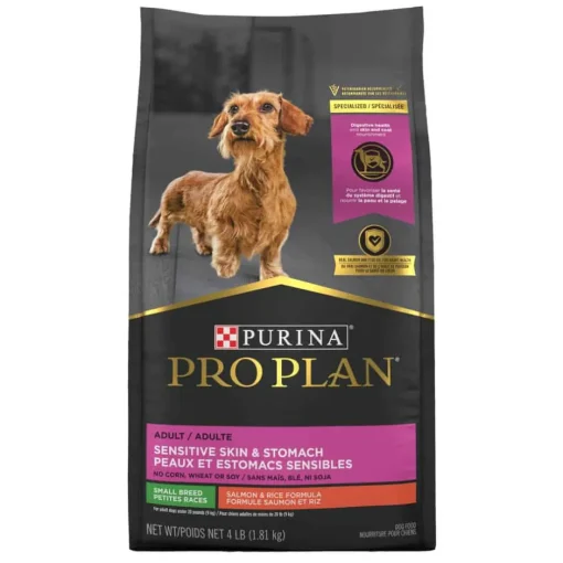 New Purina Pro Plan Adult Small Breed Sensitive Skin & Stomach Salmon & Rice Formula Dry Dog Food