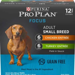 Outlet Purina Pro Plan Adult Small Breed Chicken & Turkey Entree Pate Variety Pack Wet Dog Food