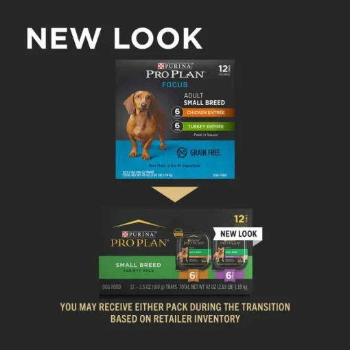 Outlet Purina Pro Plan Adult Small Breed Chicken & Turkey Entree Pate Variety Pack Wet Dog Food