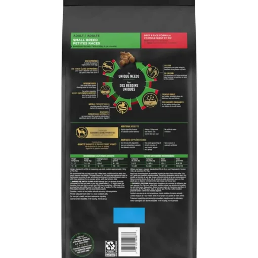 Outlet Purina Pro Plan Adult Small Breed Shredded Blend Beef & Rice Formula Dry Dog Food