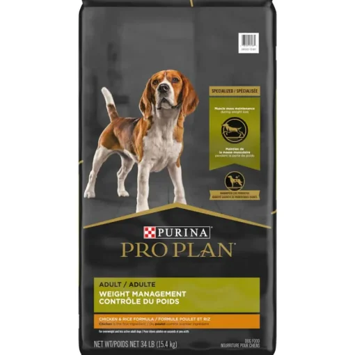 New Purina Pro Plan Adult Weight Management Chicken & Rice Formula Dry Dog Food