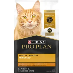 Outlet Purina Pro Plan Senior Adult 7+ Prime Plus Chicken & Rice Formula Dry Cat Food