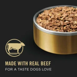 Clearance Purina Pro Plan Senior Adult 7+ Bright Mind Beef & Brown Rice Entree Wet Dog Food Tray