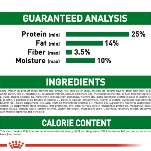 New Royal Canin Size Health Nutrition Small Breed Adult 8+ Dry Dog Food