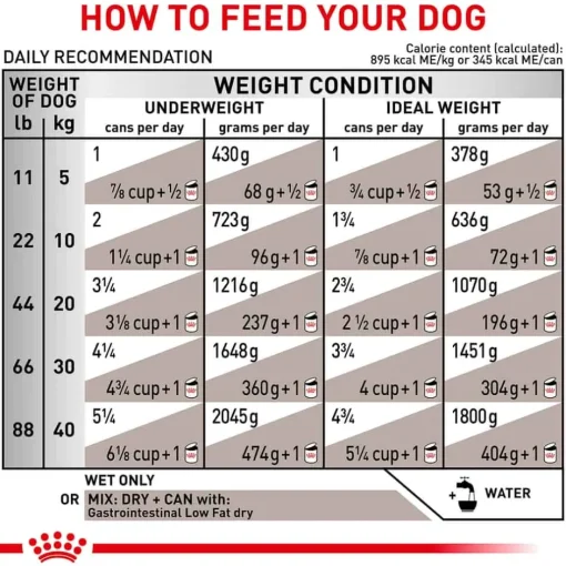New Royal Canin Veterinary Diet Canine Gastrointestinal Low Fat Loaf Wet Dog Food