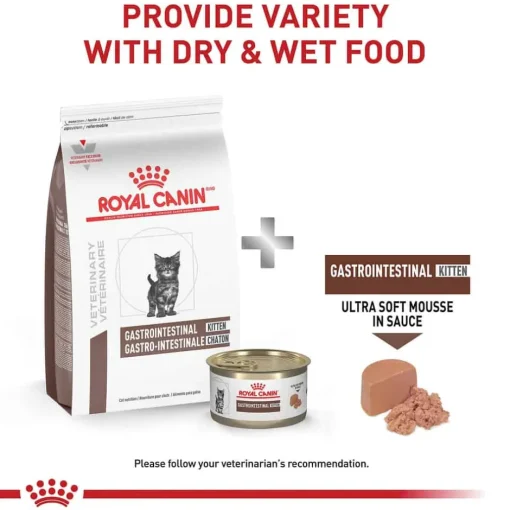 Online Royal Canin Veterinary Diet Feline Gastrointestinal Kitten Ultra Soft Mousse in Sauce Wet Cat Food