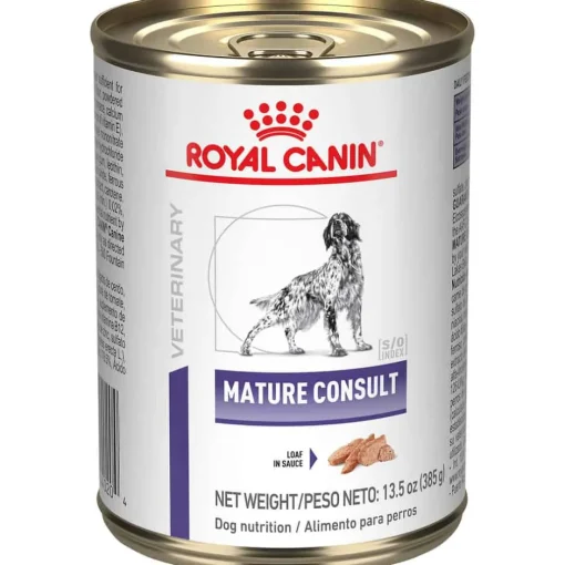 Online Royal Canin Veterinary Diet Canine Mature Consult Loaf in Sauce Wet Dog Food