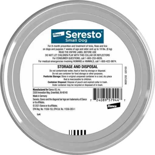 Clearance Seresto - Flea & Tick Preventative Collar for Small Dogs