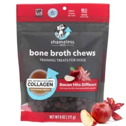 Hot Shameless Pets Bacon Hits Different Bone Broth Training Treats for Dogs