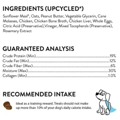 New Shameless Pets Peanut Butter Bliss Bone Broth Training Treats for Dogs