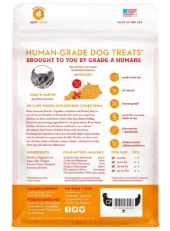 Clearance Spot Farms All Natural Human Grade Dog Treats, Chicken Strips with Glucosamine and Chondroitin