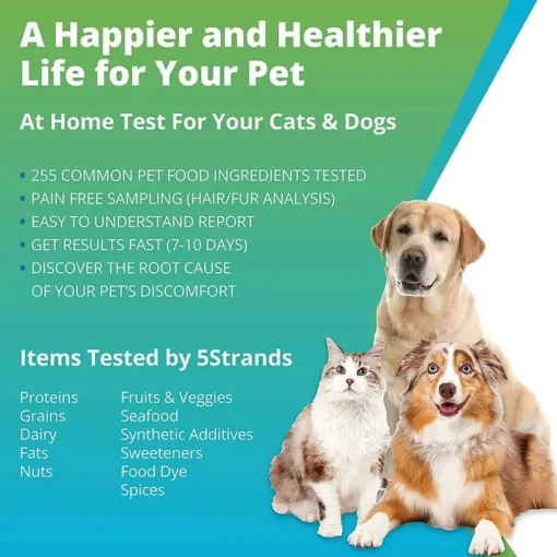 Hot 5Strands Pet Food Intolerance Test