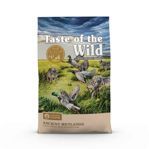 Hot Taste of the Wild with Ancient Grains Taste of the Wild Ancient Wetlands Canine Recipe Roasted Fowl & Ancient Grains Dry Dog Food