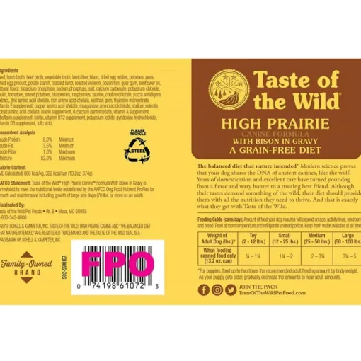 Online Taste of the Wild High Prairie Canned Dog Food