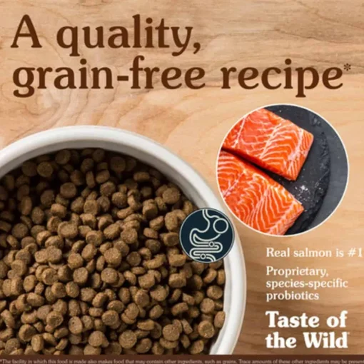 Hot Taste of the Wild Pacific Stream Puppy Recipe Smoke-Flavored Salmon Dry Dog Food