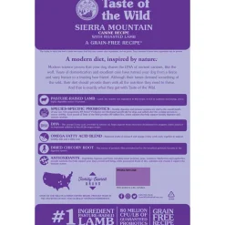 Online Taste of the Wild Sierra Mountain Canine Recipe Roasted Lamb Dry Dog Food
