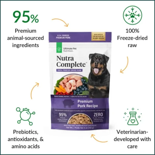 Sale Ultimate Pet Nutrition Nutra Complete Freeze Dried Raw Pork Dog Food