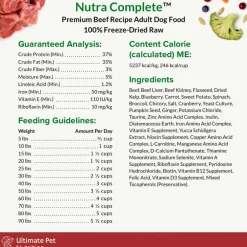 Online Ultimate Pet Nutrition Nutra Complete Freeze Dried Raw Beef Dog Food