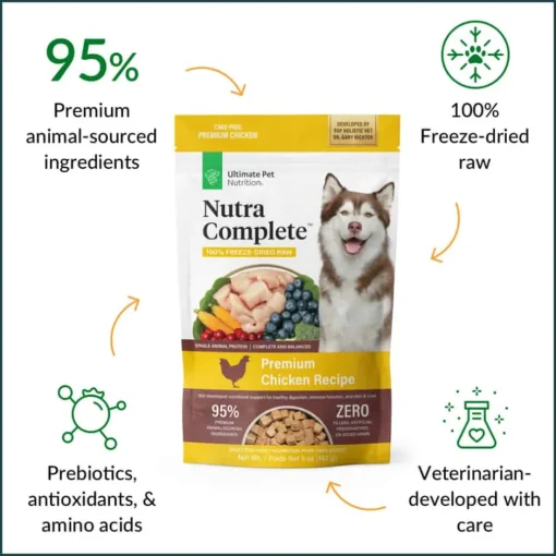 Best Ultimate Pet Nutrition Nutra Complete Freeze Dried Raw Chicken Dog Food