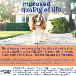 New Vetmedin (Pimobendan) - Congestive Heart Failure Treatment Tablets for Dogs