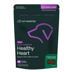 New VetriScience Extra Strength Healthy Heart Chews for Dogs