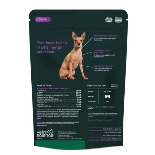 New VetriScience Extra Strength Healthy Heart Chews for Dogs