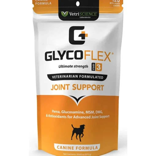 Hot GlycoFlex VetriScience Stage 3 Hip and Joint Supplement Chews for Dogs
