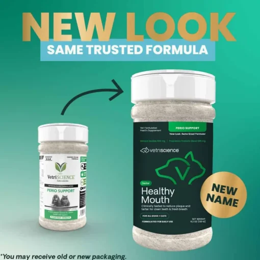 Outlet VetriScience Healthy Mouth Dental Care Powder for Cats and Dogs