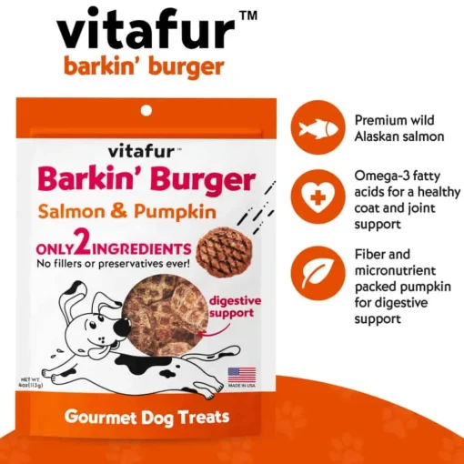 Clearance Vitafur Barkin Burger Dog Treats