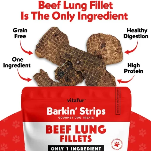 Discount Vitafur Beef Lung Fillets Dog Treats