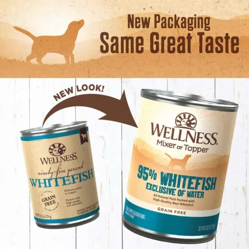 Discount Wellness Complete Health Wellness 95% Whitefish Grain Free Canned Dog Food Mixer or Topper