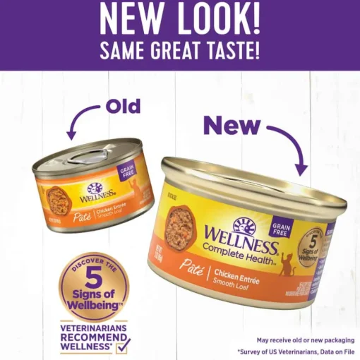New Wellness Complete Health Natural Grain Free Chicken Entree Pate Wet Cat Food