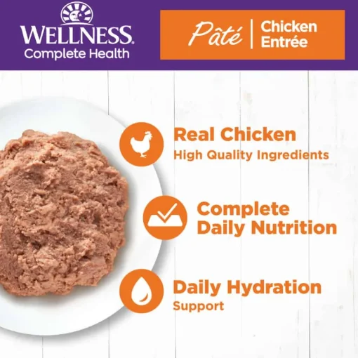 New Wellness Complete Health Natural Grain Free Chicken Entree Pate Wet Cat Food