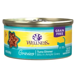 New Wellness Complete Health Natural Grain Free Gravies Tuna Dinner Canned Wet Cat Food
